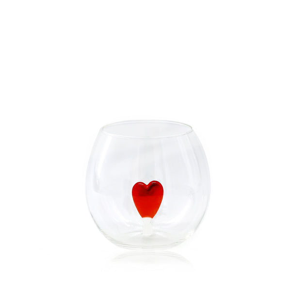 summerill & bishop Handblown Murano Floating Heart Glass