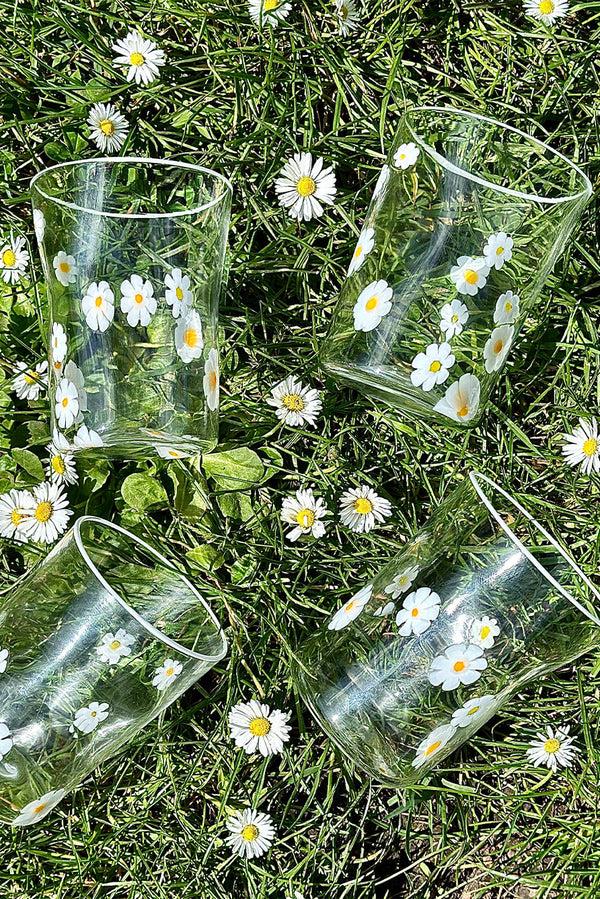 Summerill & Bishop Handblown Murano Glass Daisy Tumbler