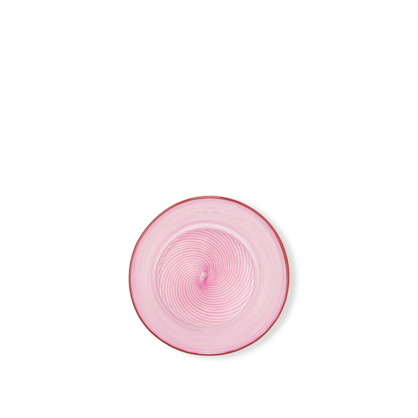 Summerill & Bishop Handblown Pink Filigrana Water Tumbler 12cm