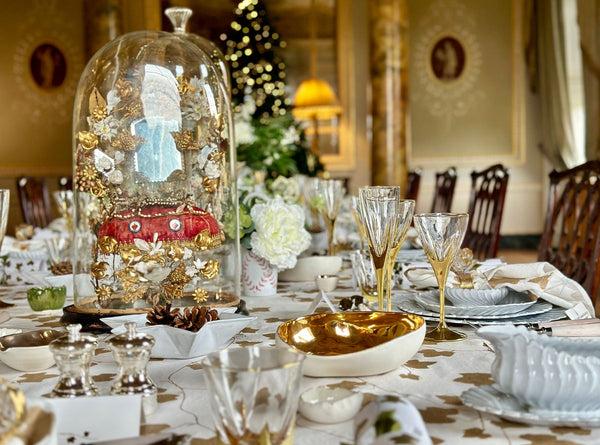 Summerill & Bishop 'Handmade Ceramic Pebble Bowl With Gold Glaze 22cm