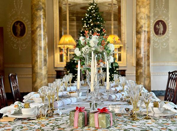 Summerill & Bishop Handmade Ceramic Thick Gold Rim Green Napkin Ring