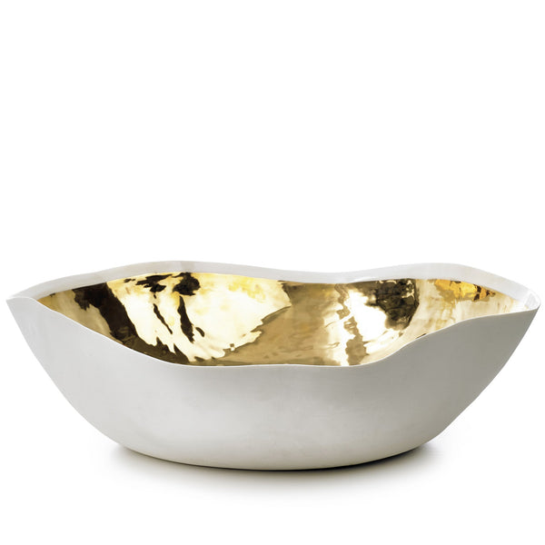 Summerill & Bishop Handmade Extra Large Salad Bowl With Gold Glaze 43cm