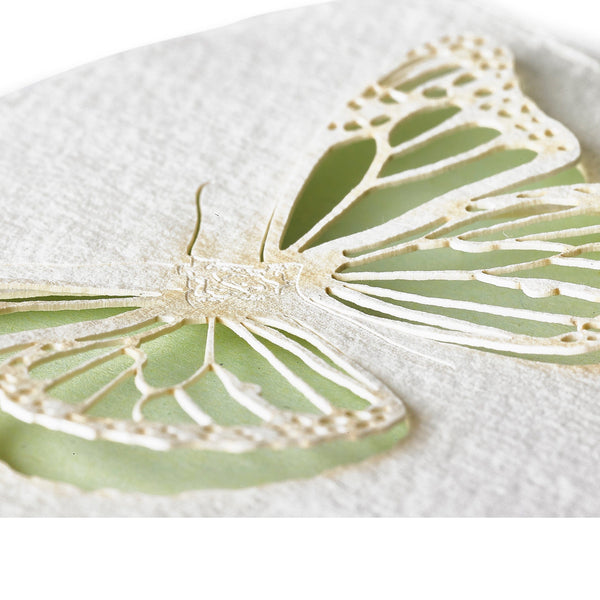 Summerill & Bishop Handmade Paper Greeting Card With Butterfly 15cm X 10cm