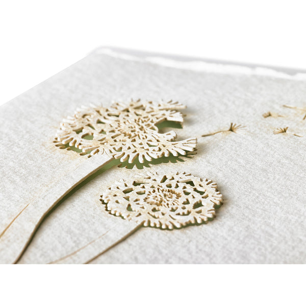 Summerill & Bishop Handmade Paper Greeting Card With Dandelion 15cm X 10cm