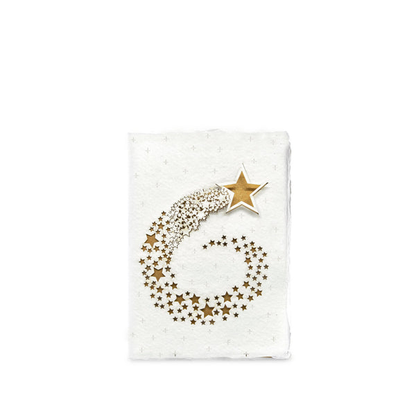 summerill & bishop Handmade Paper Greeting Card with Falling Star 15cm x 10cm