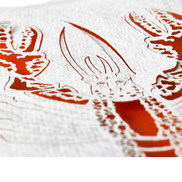 Summerill & Bishop Handmade Paper Greeting Card With Lobster 15cm X 10cm