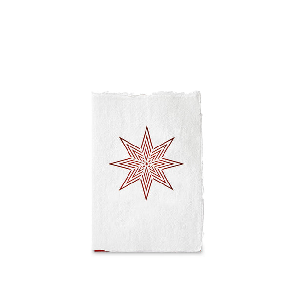 summerill & bishop Handmade Paper Greeting Card with Star 15cm x 10cm
