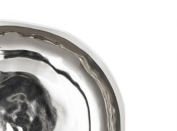 Summerill & Bishop Handmade Salad Bowl With Silver Glaze 35cm