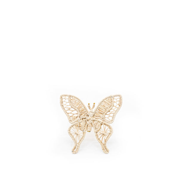 summerill & bishop Handwoven Butterfly Napkin Ring in Natural