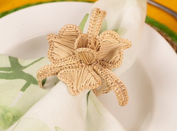 Summerill & Bishop Handwoven Orchid Napkin Ring In Natural