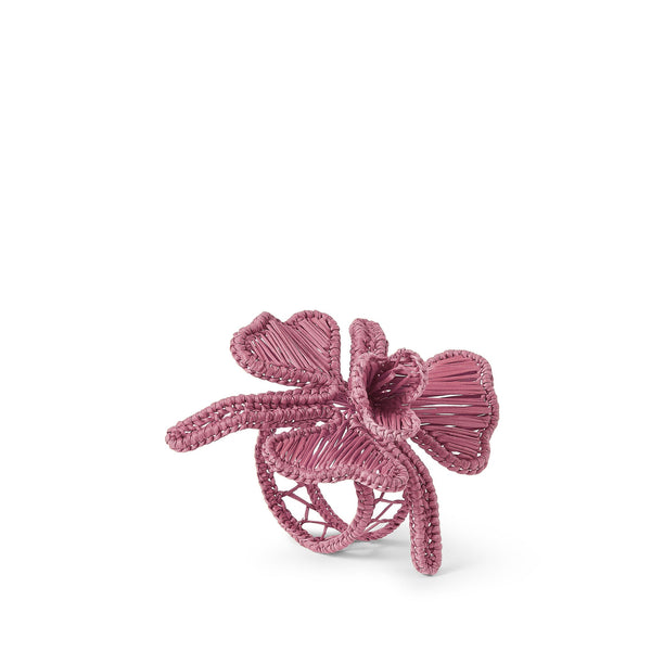 summerill & bishop Handwoven Orchid Napkin Ring in Pink