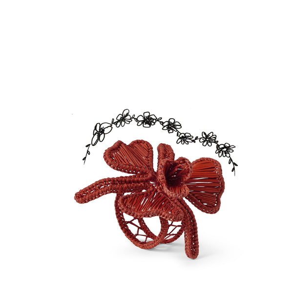 Summerill & Bishop Handwoven Orchid Napkin Ring In Red