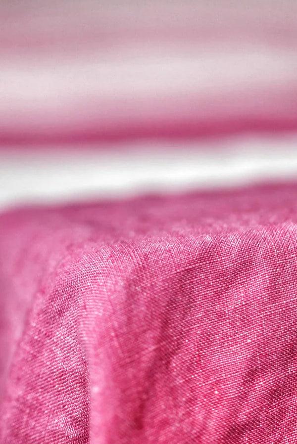 Summerill & Bishop 'Happy' Word Linen Tablecloth In Fuchsia Pink
