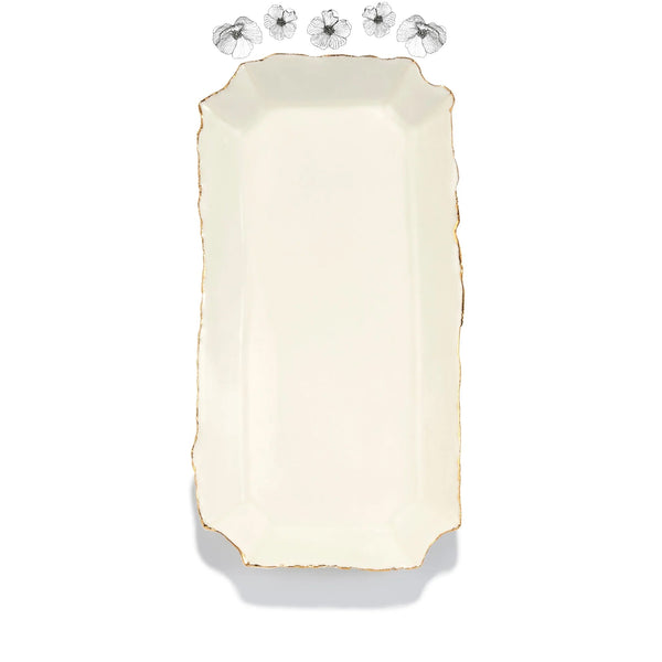 Summerill & Bishop HB Deco Jagged Rectangular Tray 23cm