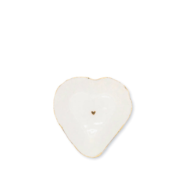 summerill & bishop HB Heart Shaped Bowl with Gold Heart 10cm