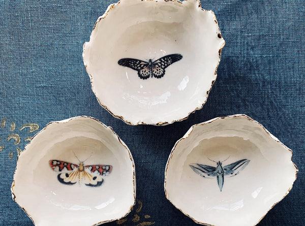 Summerill & Bishop HB Jagged Bowl With Coloured Butterfly 7cm