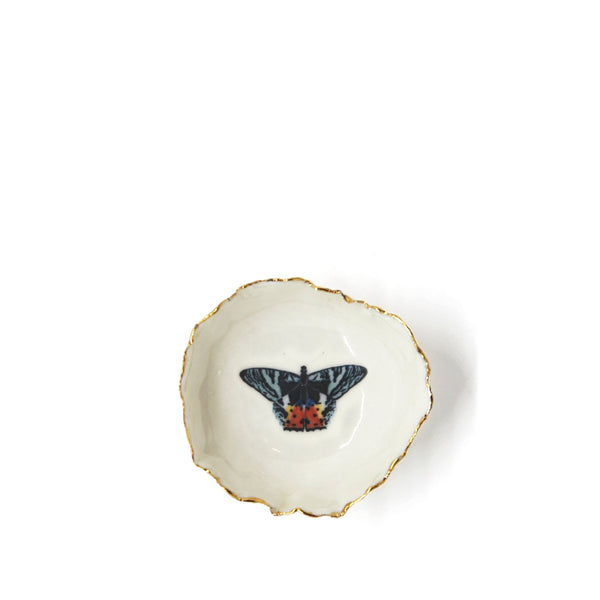 summerill & bishop HB Jagged Bowl with Coloured Butterfly 7cm