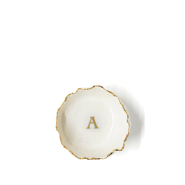 summerill & bishop HB Jagged Bowl with Gold Alphabet 7cm