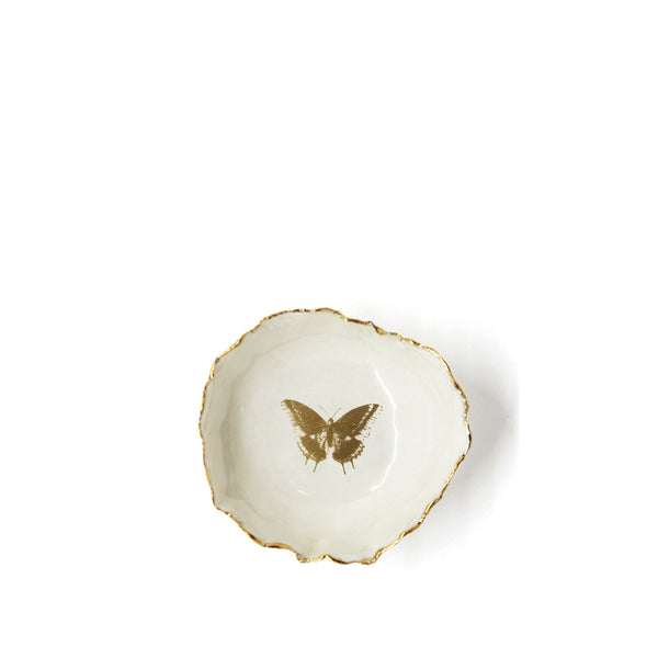 summerill & bishop HB Jagged Bowl with Gold Butterfly 7cm