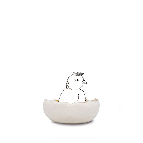 Summerill & Bishop HB Jagged Bowl With Gold Egg 7cm - ASSORTED