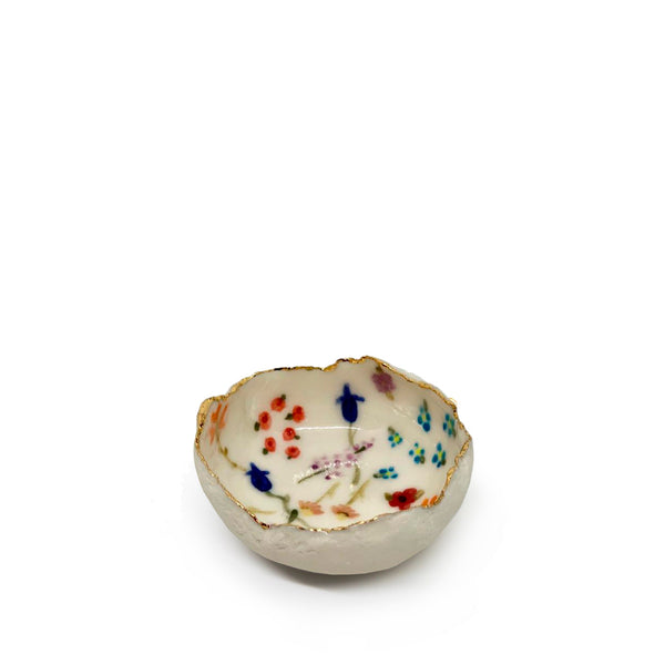 summerill & bishop HB Jagged Bowl with Hand Painted Florals 7cm