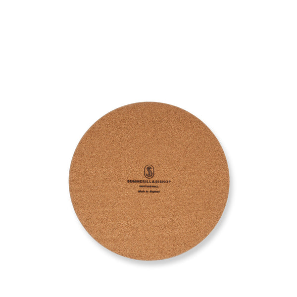 Summerill & Bishop Heart Cork-Backed Placemat/Charger In Lemon Yellow And Midnight Blue