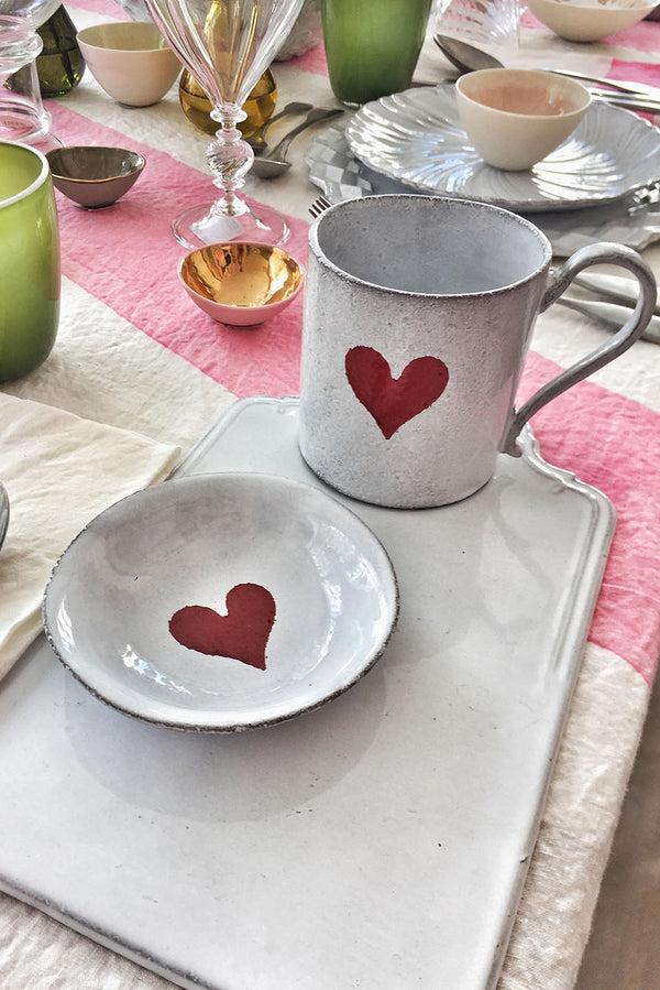 Summerill & Bishop Heart Saucer By Astier De Villatte 11.5cm