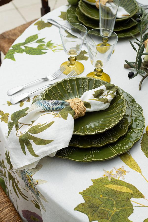 Summerill & Bishop 'Herb Garden' Round Linen Tablecloth 260cm