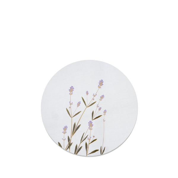 summerill & bishop Herbarium Round Cork-backed Placemat in Lavender 34cm