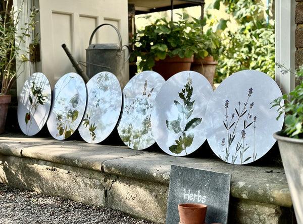 Summerill & Bishop Herbarium Round Cork-backed Placemat In Passiflora 34cm