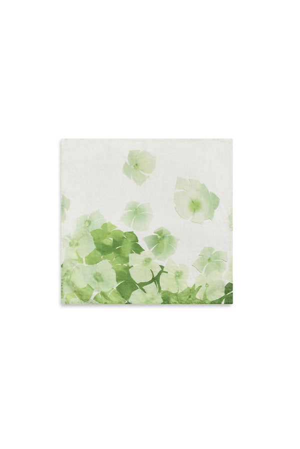 Summerill & Bishop 'Hydrangea' Linen Napkin In Green 50x50cm