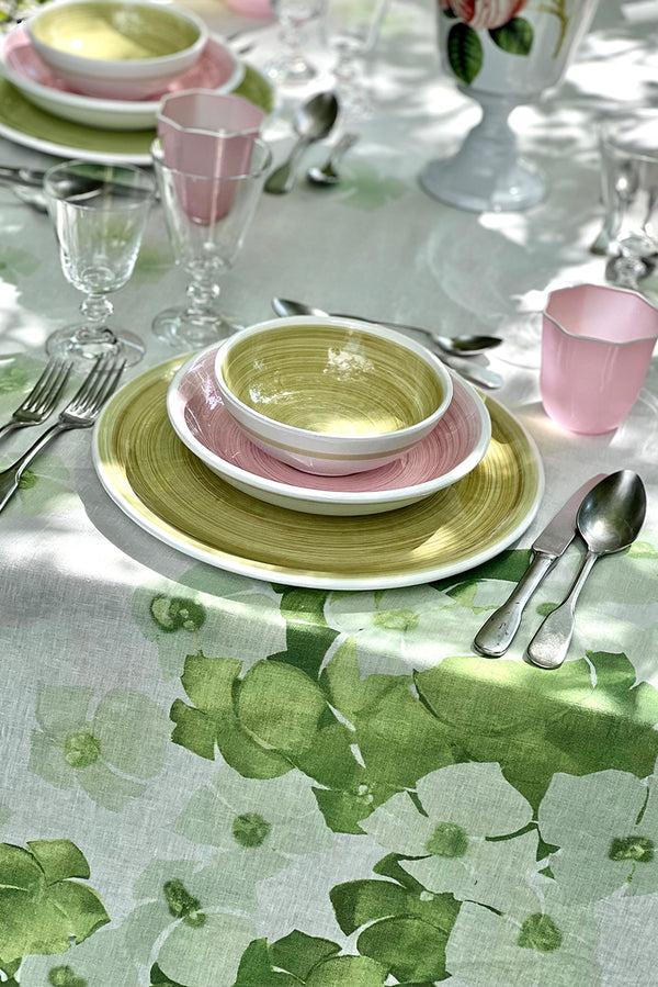 Summerill & Bishop 'Hydrangea' Linen Napkin In Green 50x50cm