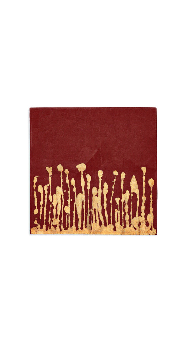 Summerill & Bishop Ink Linen Napkin In Claret Red 50x50cm