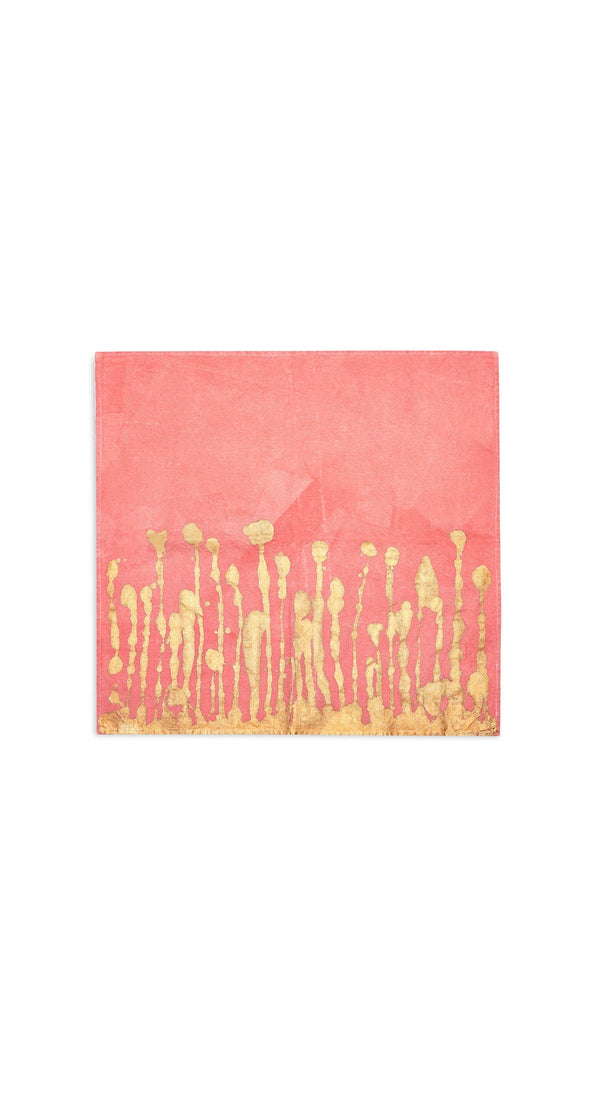 Summerill & Bishop Ink Linen Napkin In Deep Pink 50x50cm