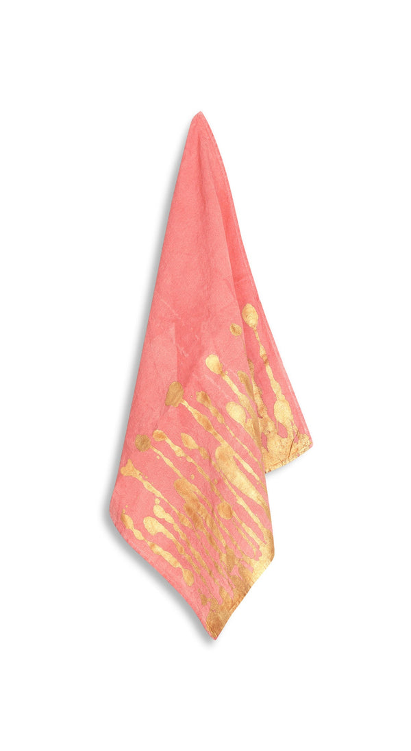 summerill & bishop Ink Linen Napkin in Deep Pink 50x50cm