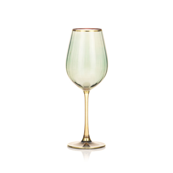 summerill & bishop Italian Green & Amber White Wine Glass 50cl