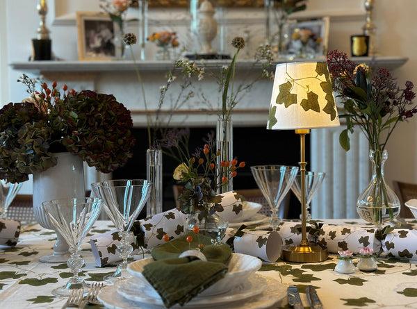 Summerill & Bishop 'Ivy' Linen French Drum Lampshade 13cm