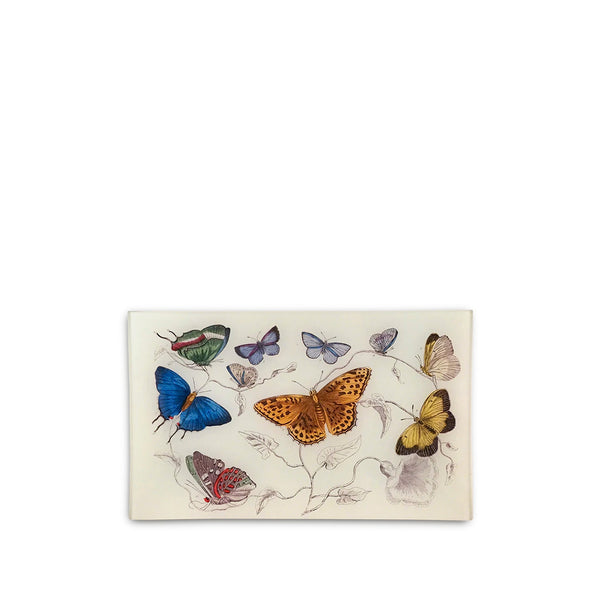 summerill & bishop John Derian 'Butterflies' Rectangular Tray 18 x 29cm