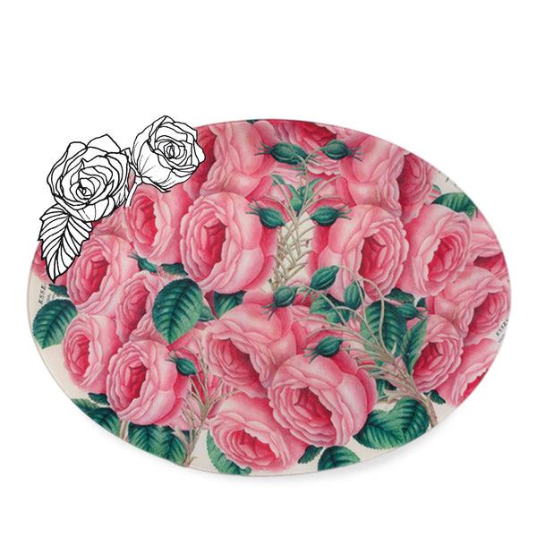 Summerill & Bishop John Derian 'Cascading Roses' Oval Platter 35.5 X 48cm