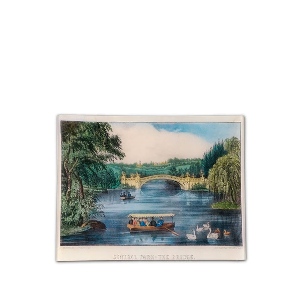 summerill & bishop John Derian 'Central Park: The Bridge' Rectangular Tray 25 x 33cm