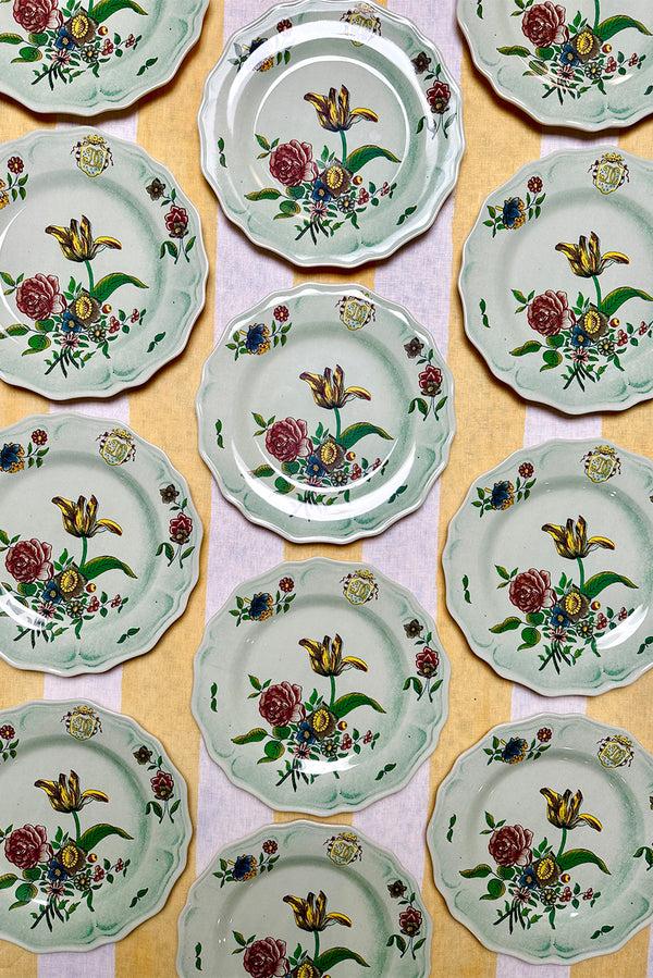 Summerill & Bishop John Derian 'Faience Fleurs Isolees' Melamine Dinner Plate 27cm