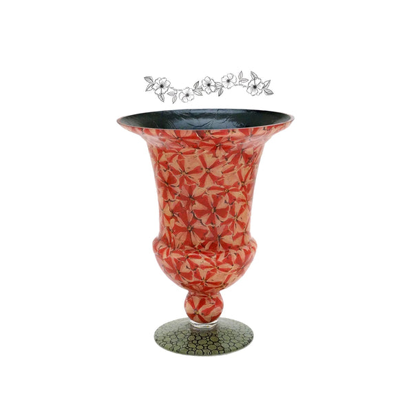 Summerill & Bishop John Derian 'Pinwheel' Footed Urn Vase 27cm