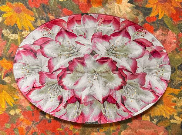 Summerill & Bishop John Derian 'Rhododendron Princess Of Wales' Rectangular Tray 25 X 33cm