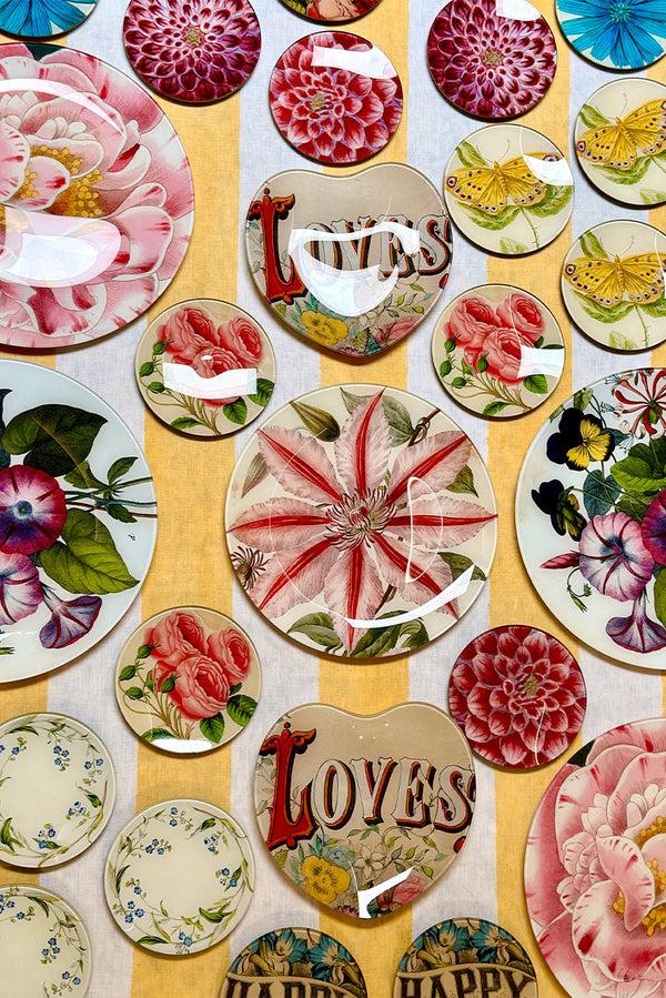 Summerill & Bishop John Derian 'Rose & Peacock P291' Rectangular Tray 28 X 35.5cm