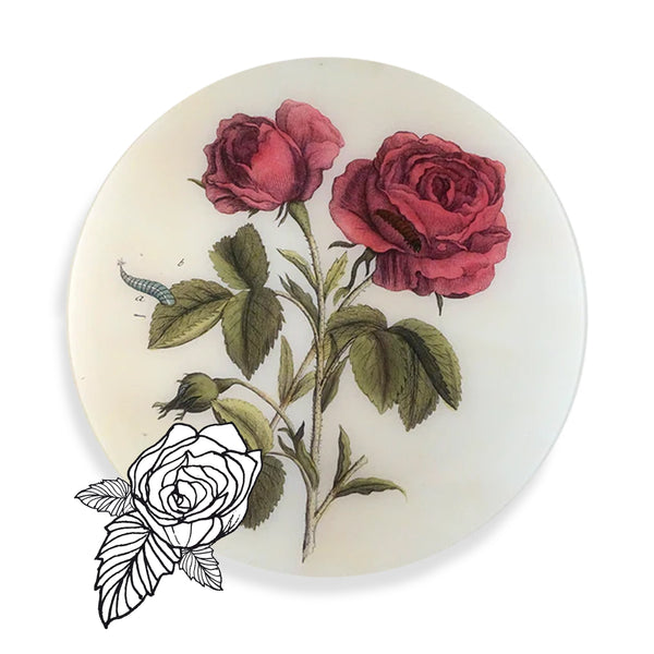 Summerill & Bishop John Derian 'Stemmed Rose' Round Platter 40.5cm