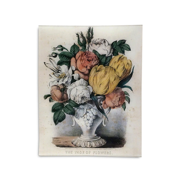 summerill & bishop John Derian 'The Vase of Flowers II' Rectangular Tray 28 x 35.5cm