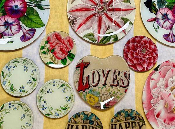 Summerill & Bishop John Derian 'Violets' Dome Paperweight 9cm