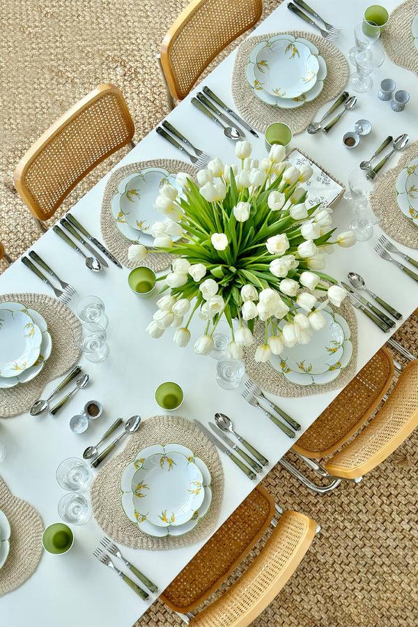 Summerill & Bishop Julia Green Resin & Stainless Steel 7 Piece Cutlery Set