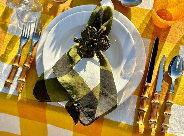 Summerill & Bishop Julia Natural Bamboo & Stainless Steel 7 Piece Cutlery Set