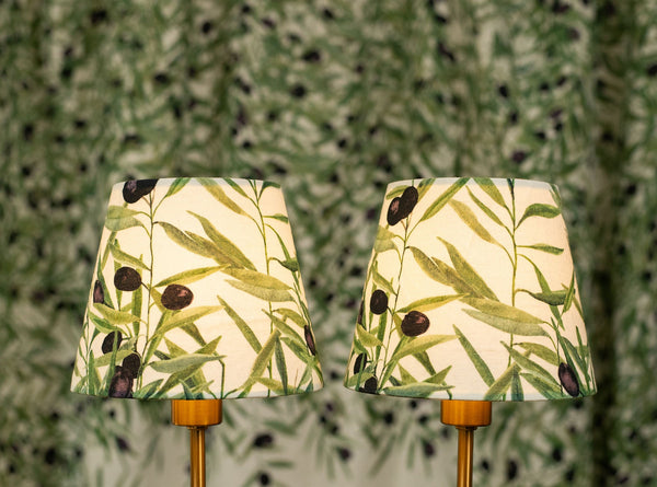 Summerill & Bishop 'L'Olivier' Linen French Drum Lampshade 13cm